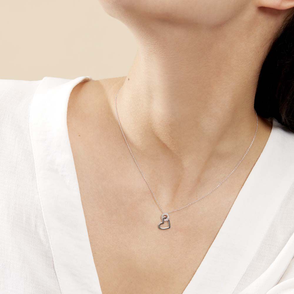 Collier Melesine Or Blanc Diamant - Colliers avec pierres Femme | Marc Orian