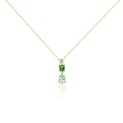 Collier Huffie Plaqué Or Jaune Pierre D'imitation - Colliers avec pierres Femme | Marc Orian