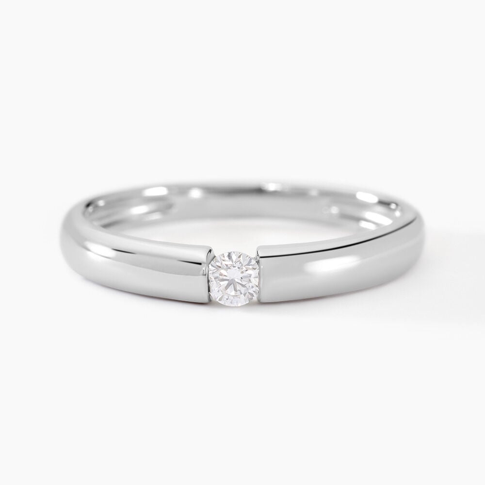 Bague Aretha Argent Blanc Diamant Synthétique - Bagues avec pierre Femme | Marc Orian