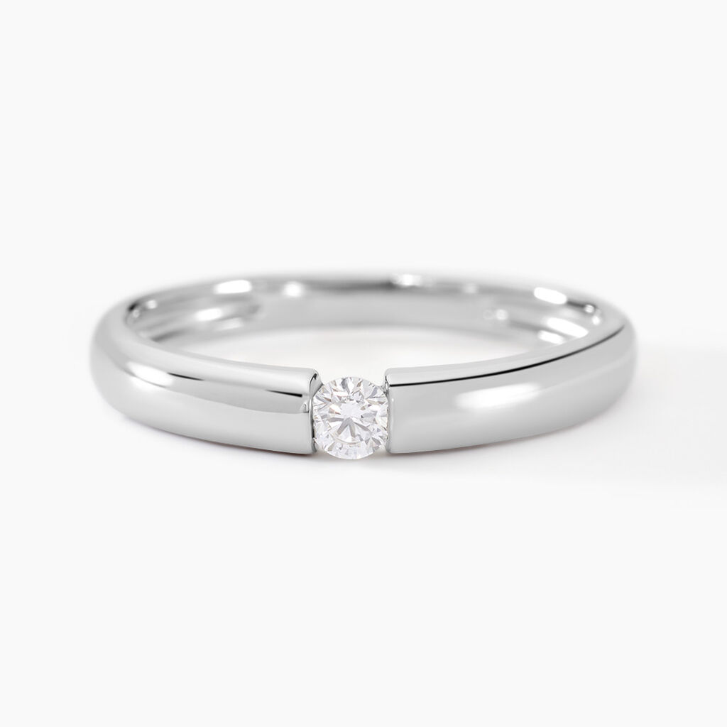 Bague Aretha Argent Blanc Diamant Synthétique - Bagues avec pierre Femme | Marc Orian
