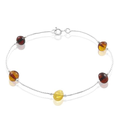 Bracelet Argent Blanc Siaae Ambres - Bracelets fantaisie Femme | Marc Orian