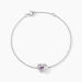 Bracelet Eliana Or Blanc Amethyste Et Oxyde De Zirconium - Bracelets chaînes Femme | Marc Orian