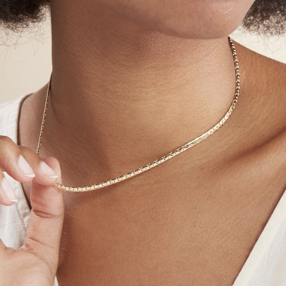 Collier Ivy Maille Haricot Or Jaune - Chaines Femme | Marc Orian