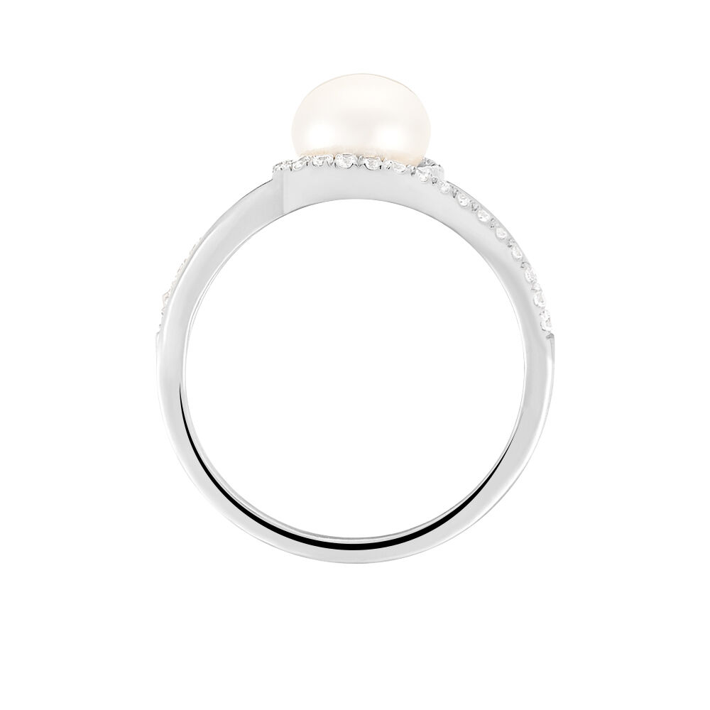 Bague Sasha Argent Blanc Perle De Culture Et Oxyde De Zirconium - Bijoux fantaisie Femme | Marc Orian