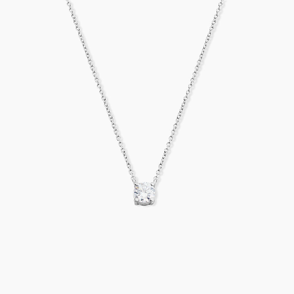 Collier Kariane Argent Blanc Oxyde De Zirconium - Colliers solitaires Femme | Marc Orian
