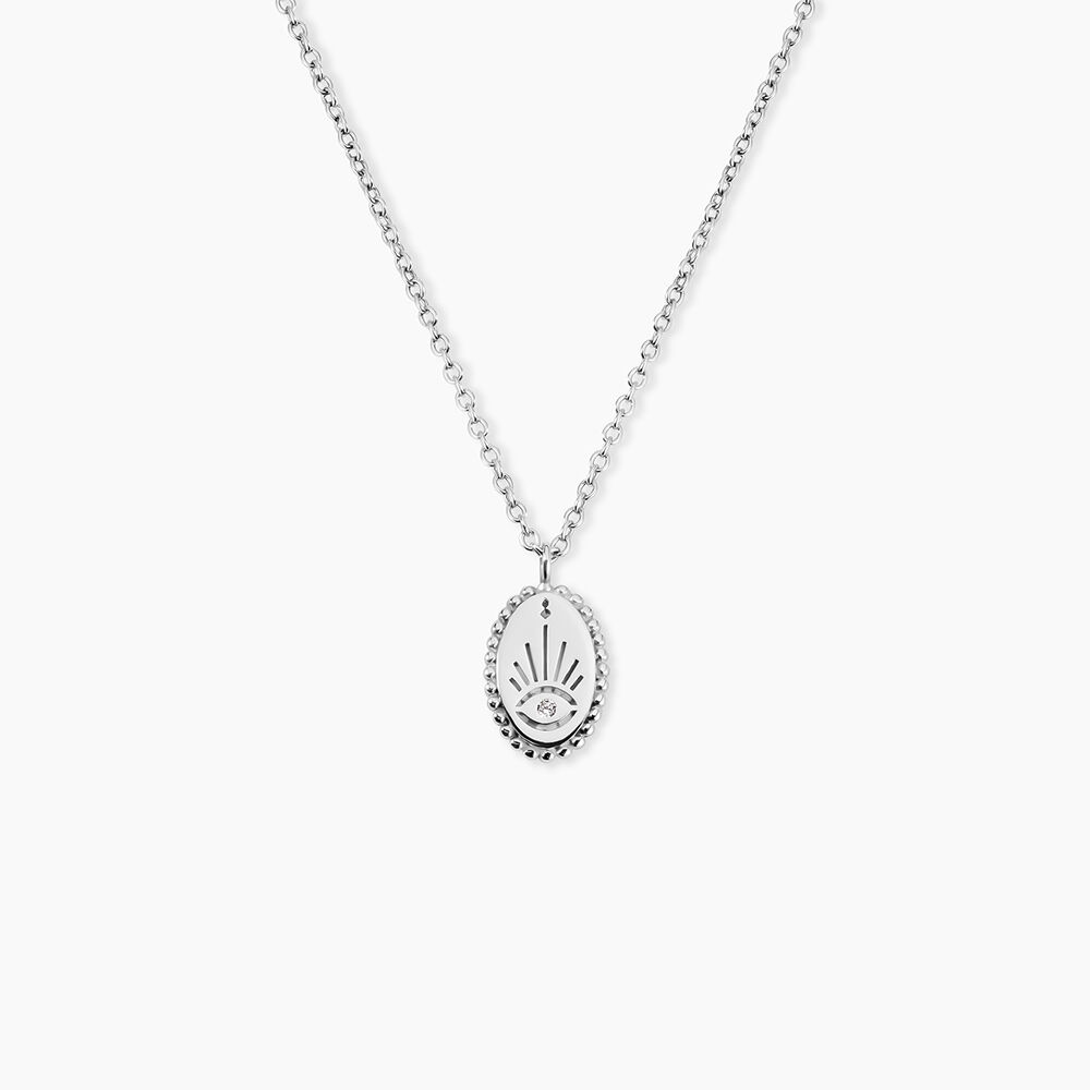 Collier Dhyana Argent Blanc Oxyde De Zirconium - Colliers avec pierres Femme | Marc Orian