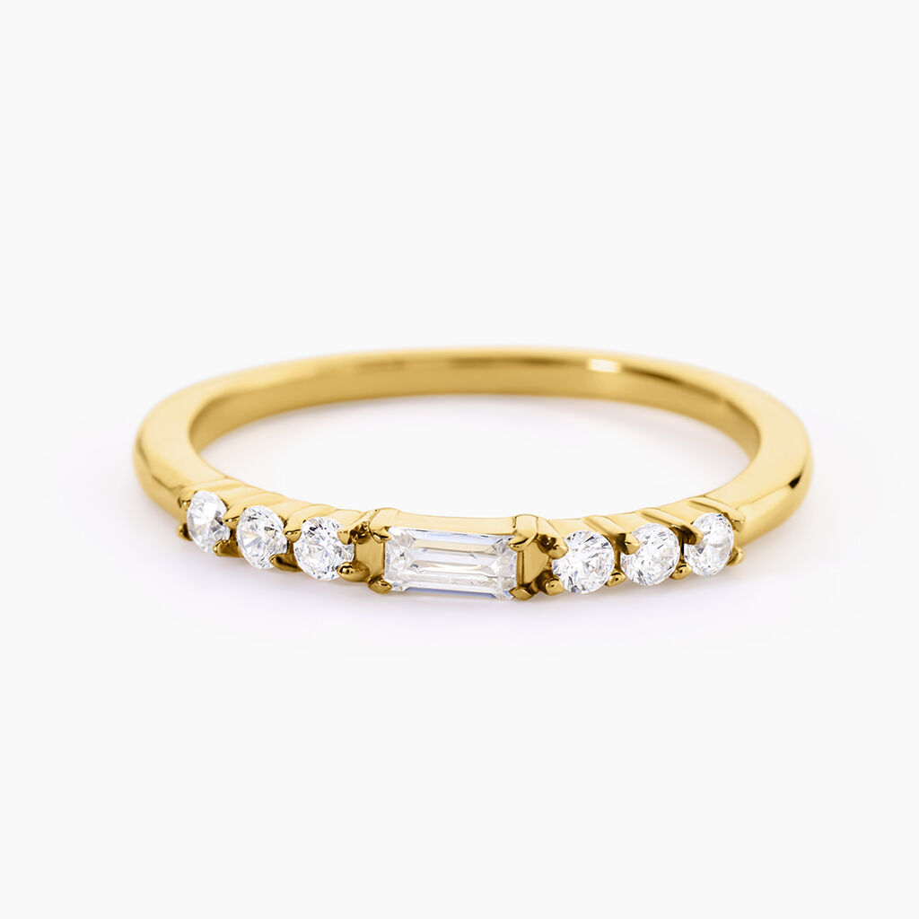 Bague Andreane Acier Jaune Oxyde De Zirconium - Bijoux fantaisie Femme | Marc Orian