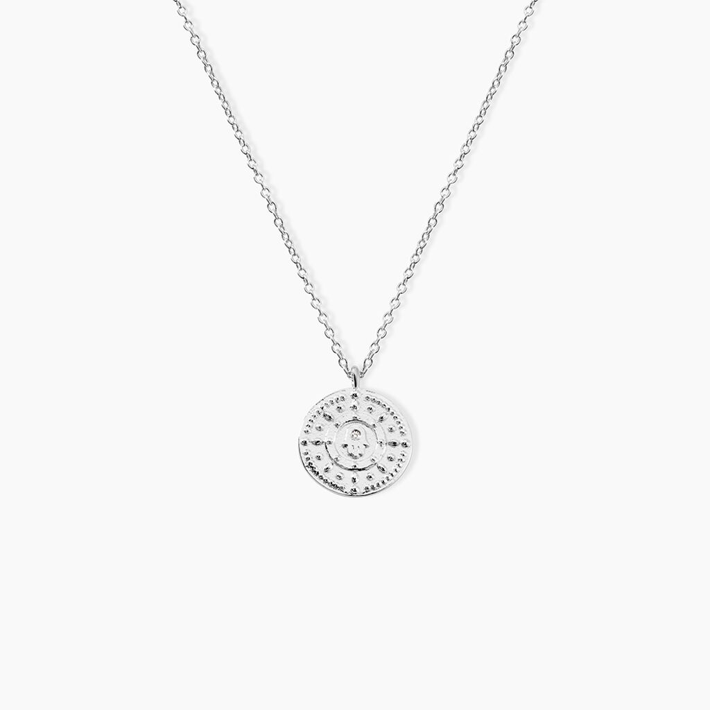 Collier Dhyana Argent Blanc Oxyde De Zirconium - Colliers avec pierres Femme | Marc Orian