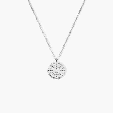 Collier Dhyana Argent Blanc Oxyde De Zirconium - Colliers avec pierres Femme | Marc Orian