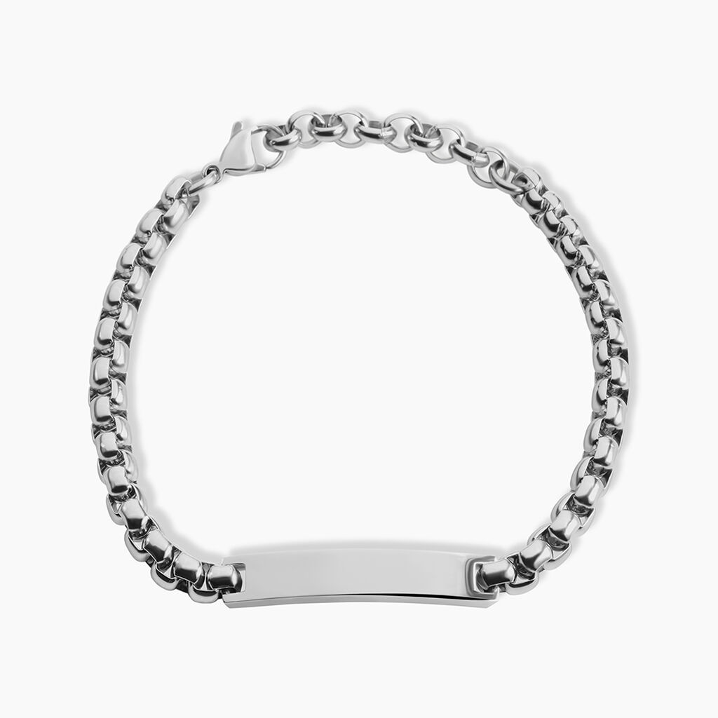 Bracelet Identite Acier Blanc Doryan - Gourmettes Homme | Marc Orian
