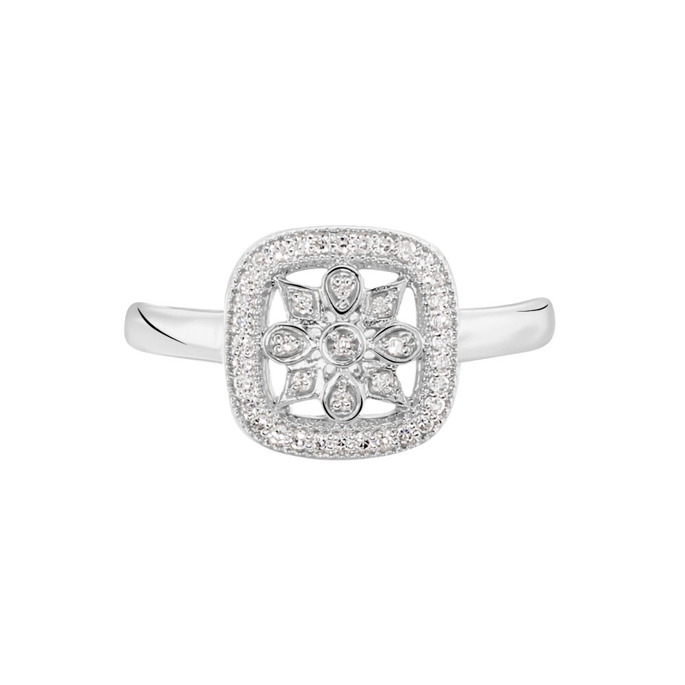 Bague Alixia Or Blanc Diamant - Bagues pierres précieuses Femme | Marc Orian