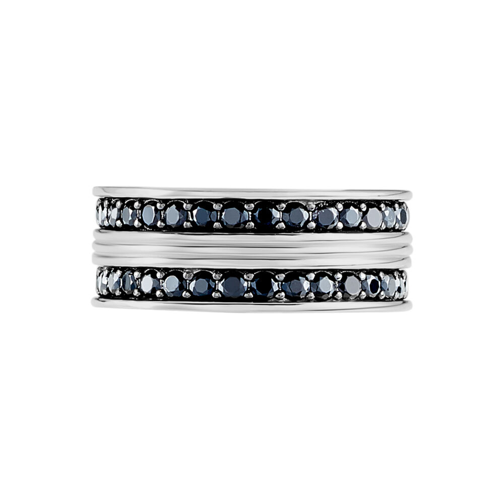 Bague Lucio Argent Blanc Oxyde - Bagues avec pierre Homme | Marc Orian