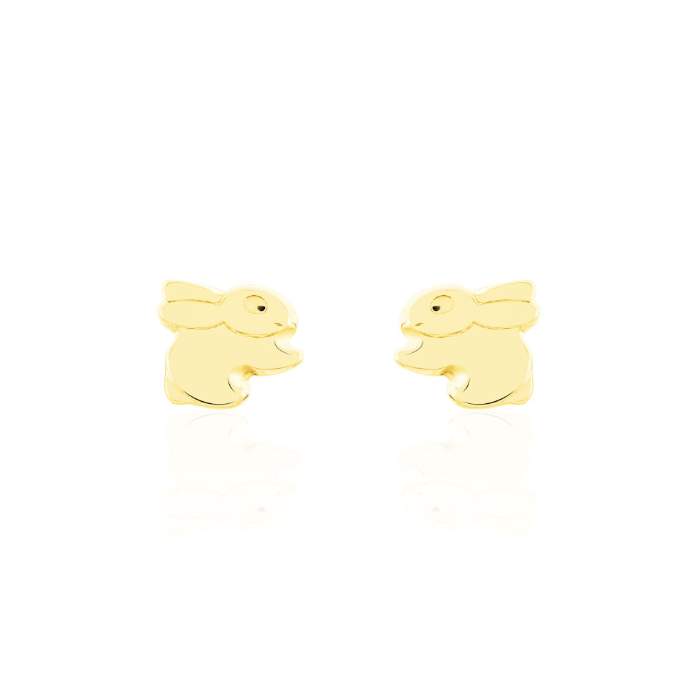 Boucles D'oreilles Puces Lapin Or Or Jaune - Puces Enfant | Marc Orian