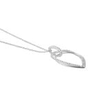Collier Sautoir Paolino Argent Blanc Oxyde De Zirconium - Colliers avec pierres Femme | Marc Orian