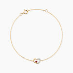 Bracelet Bengta Or Jaune Rubis Diamant - Bracelets cha&icirc;nes Femme | Marc Orian