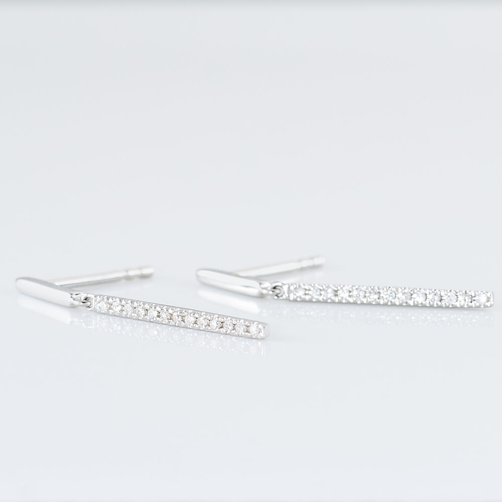 Boucles D'oreilles Puces Alayna Or Blanc Diamant - Boucles d'oreilles pierres précieuses Femme | Marc Orian