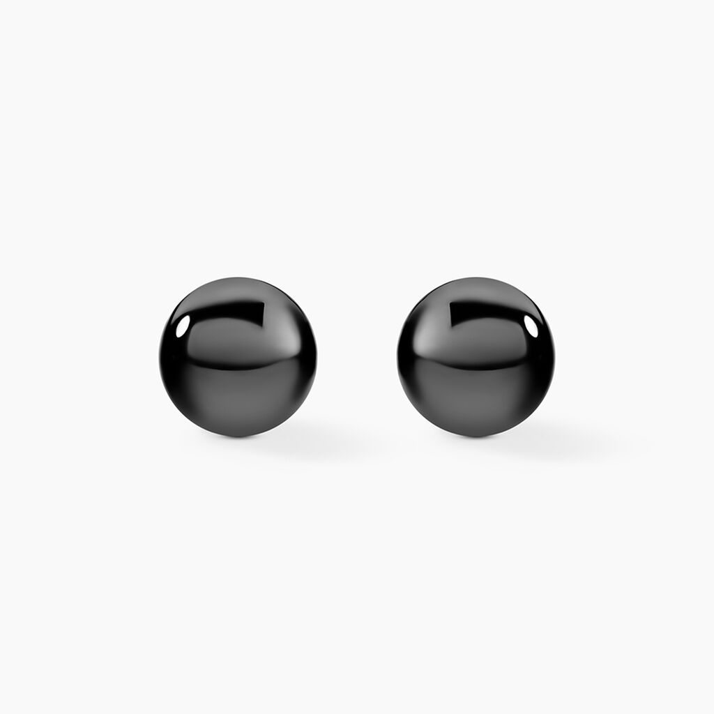 Boucles D'oreilles Puces Orbe Argent Blanc C&eacute;ramique - Puces Femme | Marc Orian