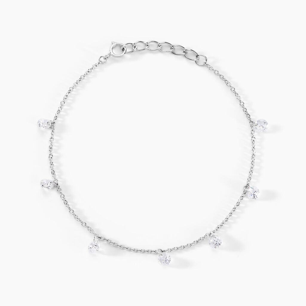 Bracelet Argent Collie Argent Blanc Oxyde - Bracelets fantaisie Femme | Marc Orian