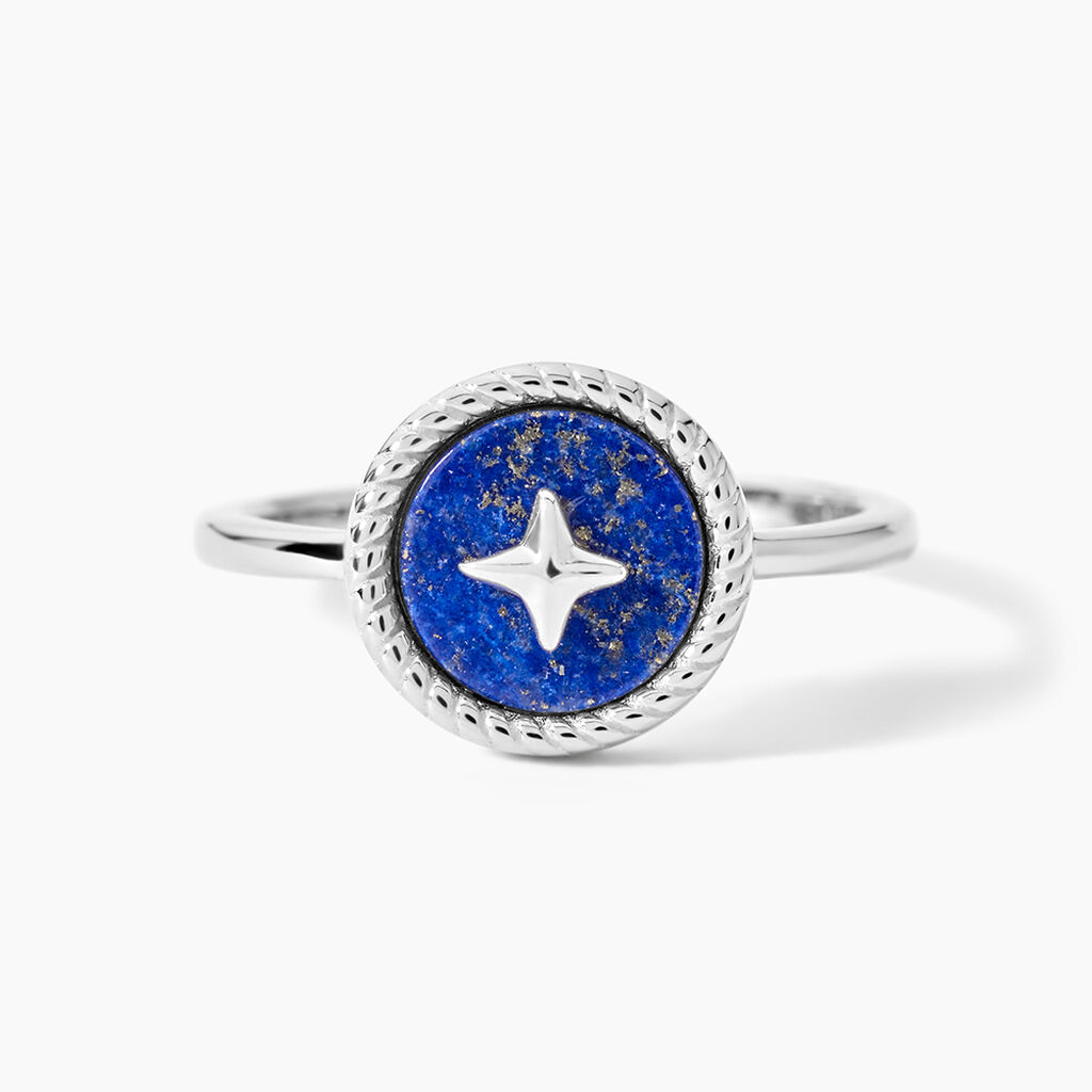 Bague Izarra Argent Blanc Lapis Lazuli - Bijoux fantaisie Femme | Marc Orian