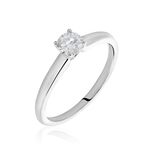 Bague Solitaire Flora Or Blanc Diamant - Solitaires Femme | Marc Orian