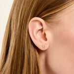 Boucles D'Oreilles Puces Darina Argent Dor&eacute; A L'Or 750/1000 Oxyde De Zirconium - Puces Enfant | Marc Orian