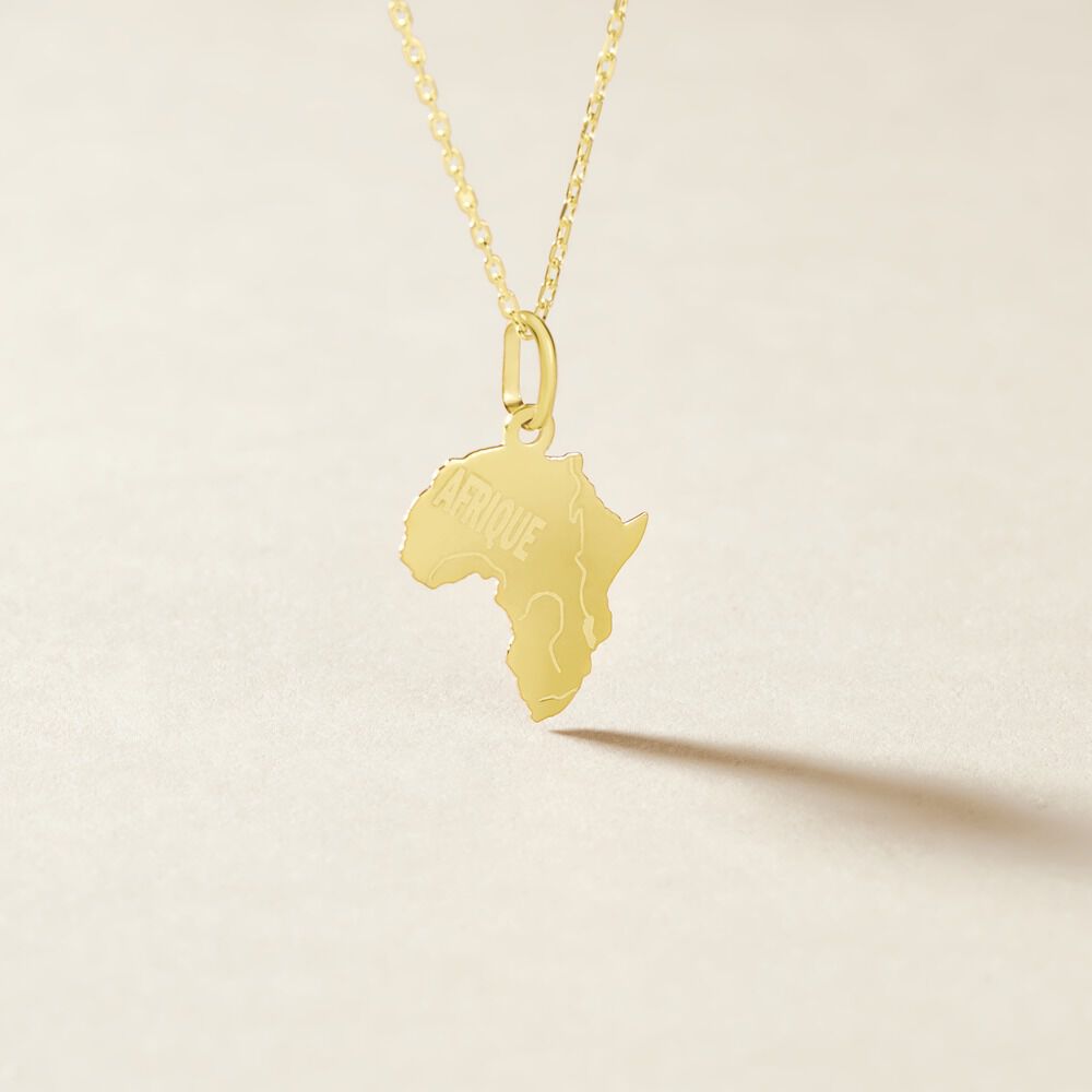 Pendentif Gaietana Afrique Or Jaune - Bijoux personnalisés Famille | Marc Orian