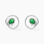 Boucles D'oreilles Puces Romea Argent Blanc Oxyde De Zirconium - Puces Femme | Marc Orian