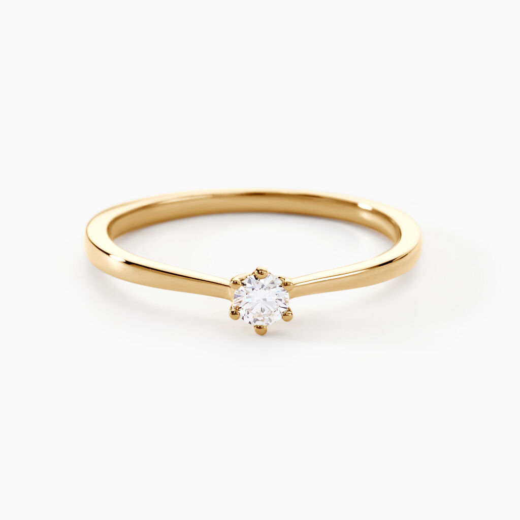 Bague Solitaire Athena Or Jaune Diamant - Solitaires Femme | Marc Orian