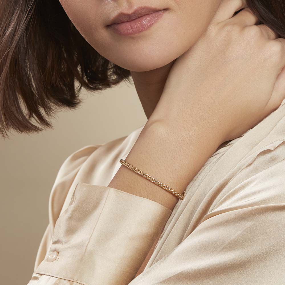 Bracelet Jany Maille Palmier Or Jaune - Bracelets mailles Femme | Marc Orian