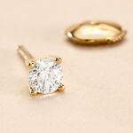 Boucle D'oreille Puce Unitaire Victoria Or Jaune Diamant - Boucles d'oreilles mariage Famille | Marc Orian