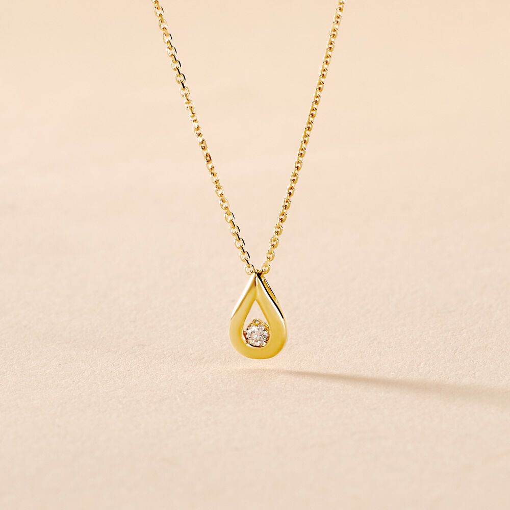 Collier Purete Or Jaune Diamant - Colliers avec pierres Femme | Marc Orian