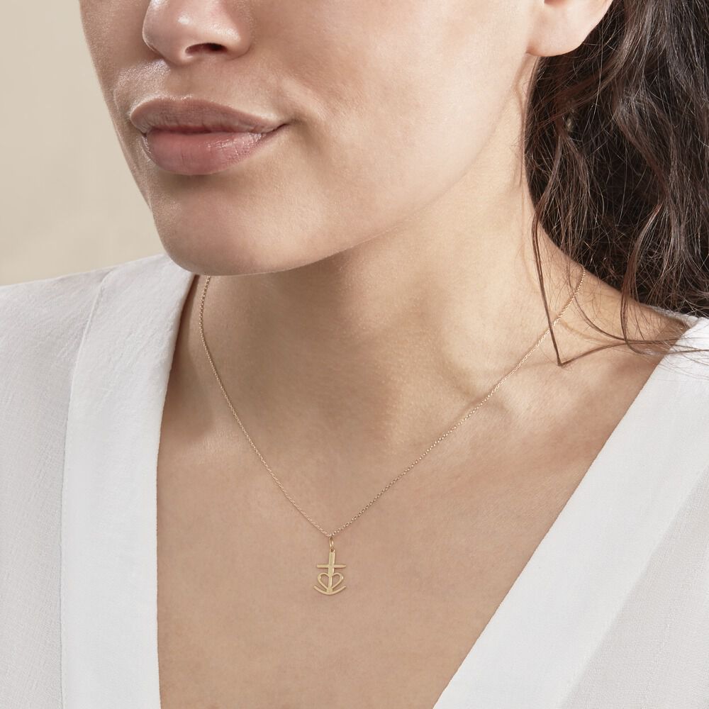 Pendentif Cobeia Croix De Camargue Or Jaune - Pendentifs Famille | Marc Orian