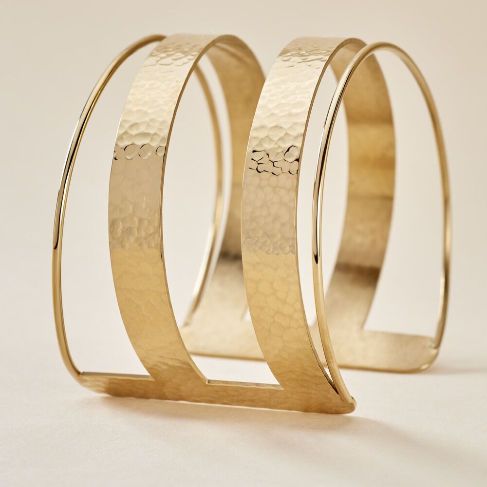 Bracelet Manchette Chita Acier Dor&eacute; - Bijoux fantaisie Femme | Marc Orian