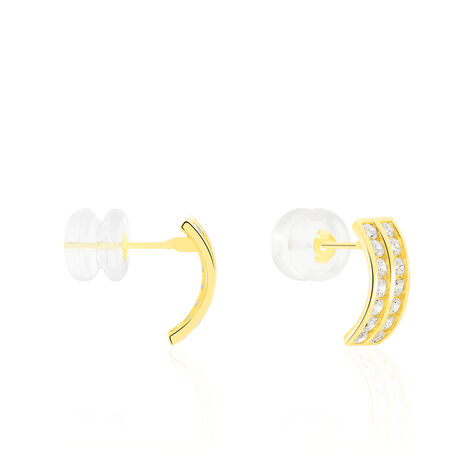 Boucles D'oreilles Jacobee Rondes Or Jaune Oxyde De Zirconium - Cr&eacute;oles Femme | Marc Orian