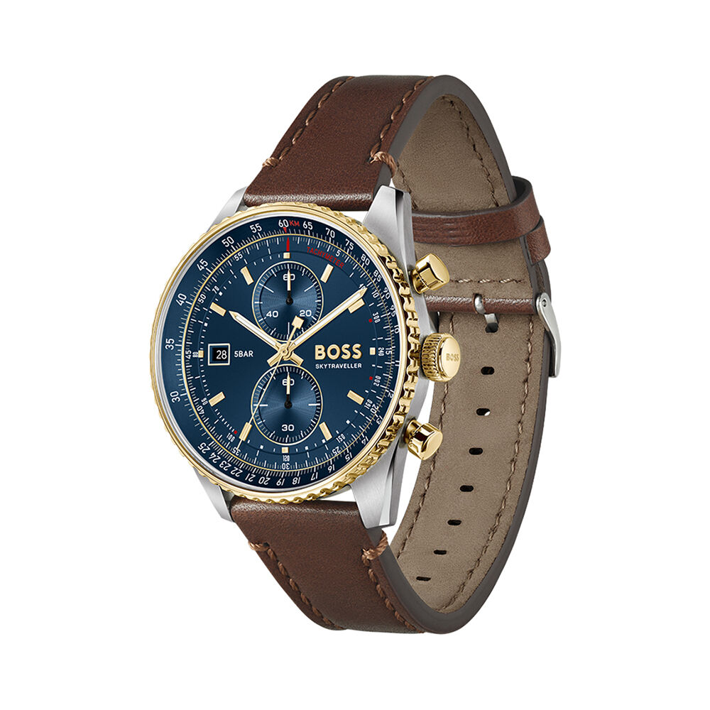 Montre Hugo Boss Skytraveller Pro Bleu - Montres &eacute;tanches Homme | Marc Orian