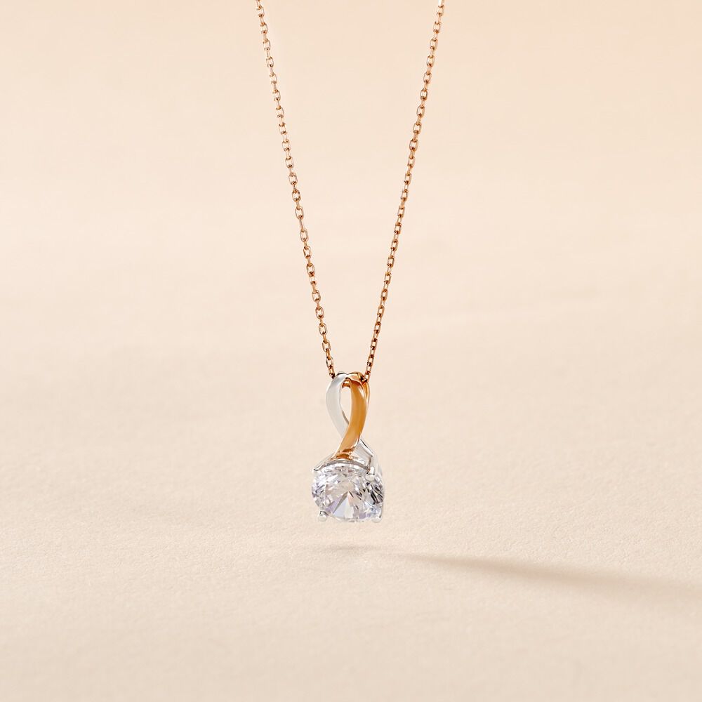 Collier Micheline Or Bicolore Oxyde De Zirconium - Colliers avec pierres Femme | Marc Orian