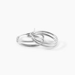 Cr&eacute;oles Double Argent Blanc - Cr&eacute;oles Femme | Marc Orian