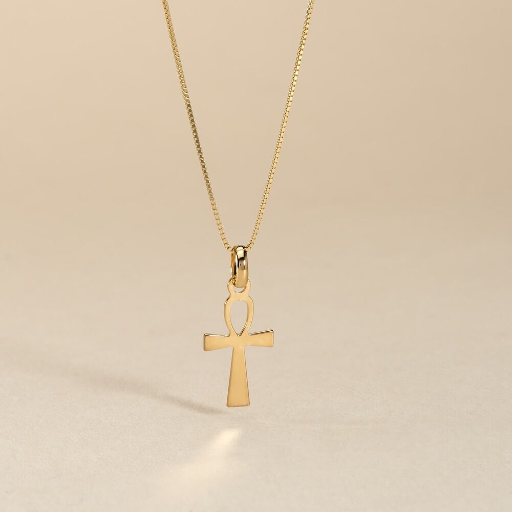 Pendentif Basilissa Croix De Vie Or Jaune - Pendentifs Famille | Marc Orian