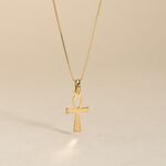 Pendentif Basilissa Croix De Vie Or Jaune - Pendentifs Famille | Marc Orian