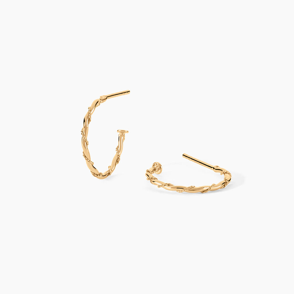 Créoles Intertwined Plaqué Or Jaune - Créoles Femme | Marc Orian