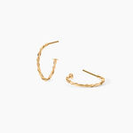 Cr&eacute;oles Lou Plaqu&eacute; Or Jaune - Cr&eacute;oles Femme | Marc Orian