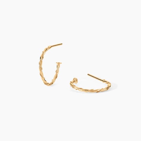 Créoles Intertwined Plaqué Or Jaune - Créoles Femme | Marc Orian