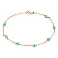 Bracelet Calliope Plaqué Or Doré Amazonite
