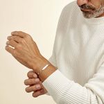Bracelet Identit&eacute; Anilo Argent Blanc - Gourmettes Homme | Marc Orian