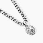 Collier Guess Lion King Acier Blanc - Colliers fantaisie Homme | Marc Orian
