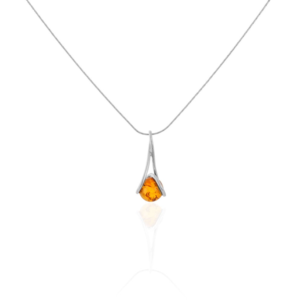 Collier Argent Blanc Simona Ambre - Colliers avec pierres Femme | Marc Orian