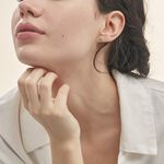 Boucles D'oreilles Puces Coeur Serti Clos Or Jaune Oxyde De Zirconium - Puces Femme | Marc Orian