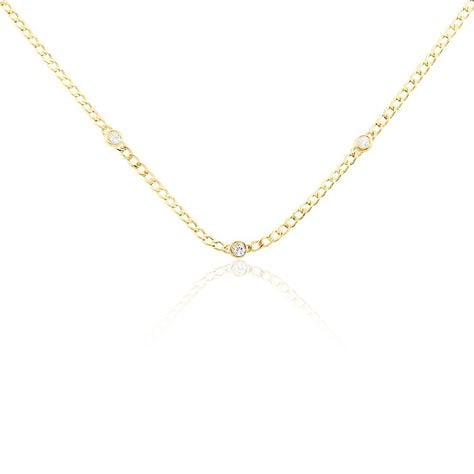 Collier Vienne Or Jaune Oxyde De Zirconium - Colliers avec pierres Femme | Marc Orian