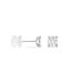 Boucles D'oreilles Puces Kate Or Blanc Diamant - Clous d'oreilles Femme | Marc Orian