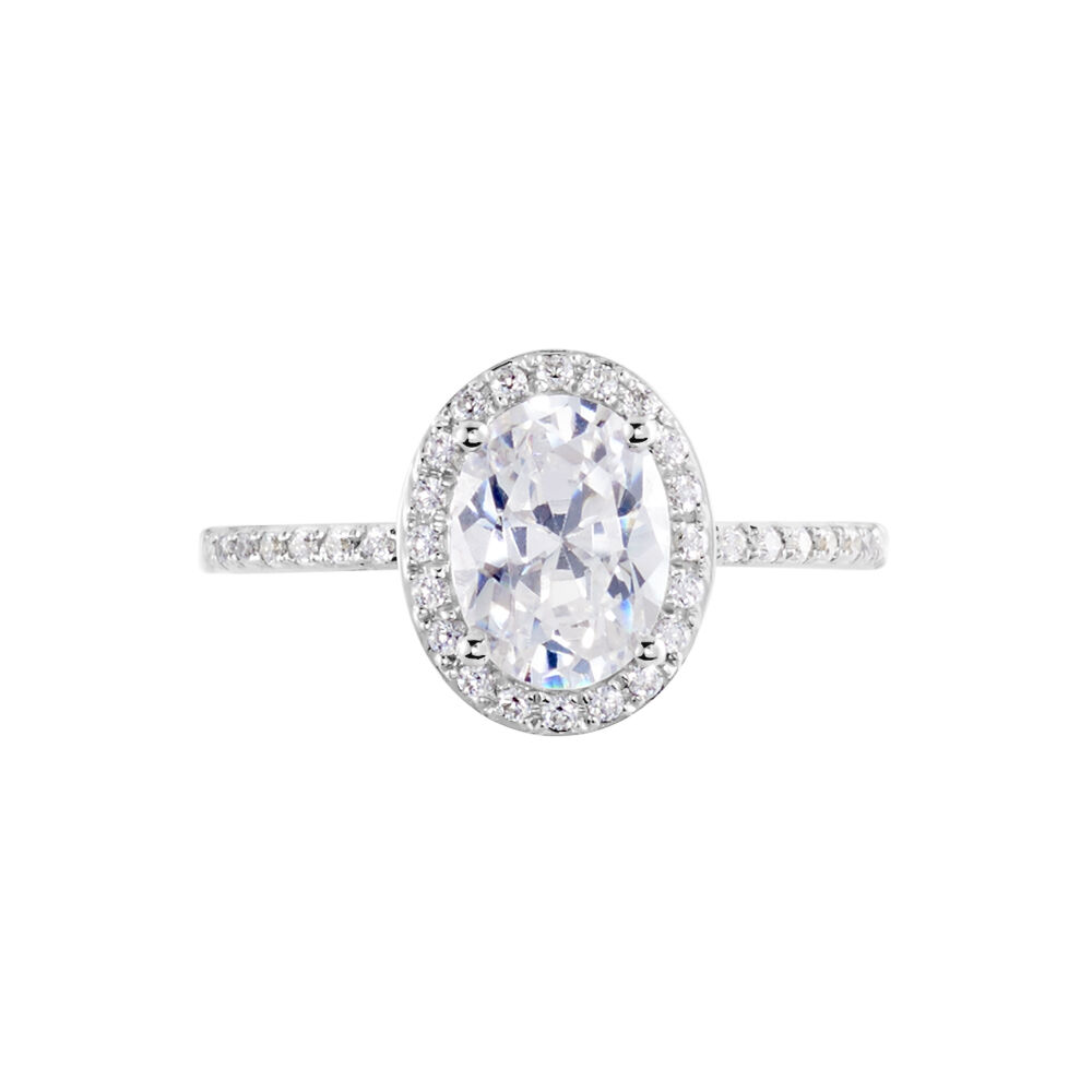 Bague Or Blanc Flavian Oxyde De Zirconium - Solitaires Femme | Marc Orian